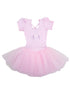 Girls Pink Rhinestone Dress Silver Trim Ballet Dress 24M-6 - SophiasStyle.com
